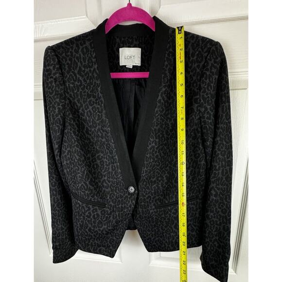 Ann Taylor LOFT LEOPARD Print Blazer, Black & Gray, Sz: 8 P, 51-08 - Picture 8 of 15